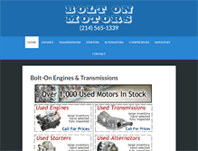 Tablet Screenshot of bolt-on-motors.com